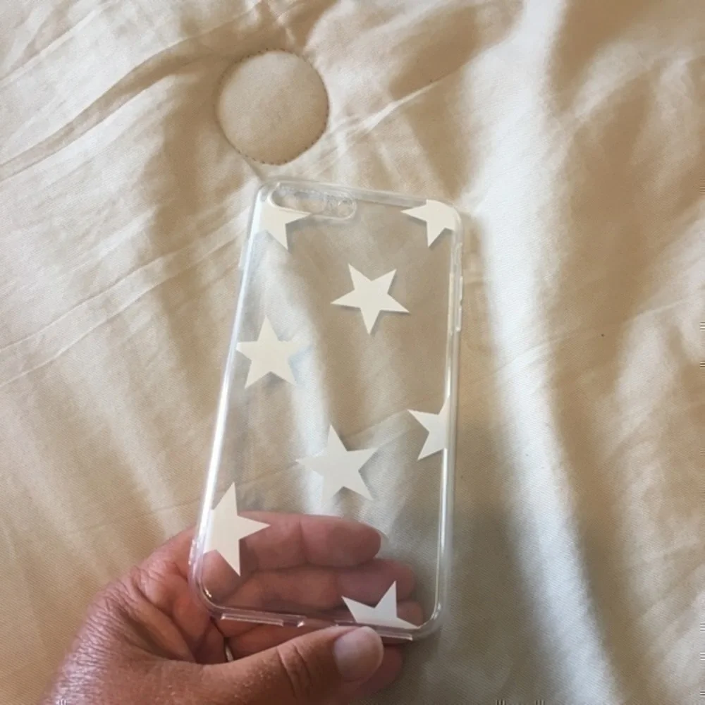 I phone 7p/8p transparent star print case